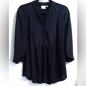 EUC~St. John’s Bay Navy Blue Blouse